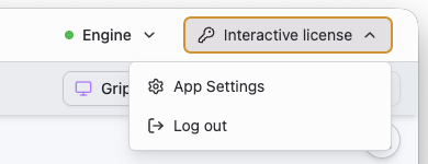 Opening App Settings from the account menu