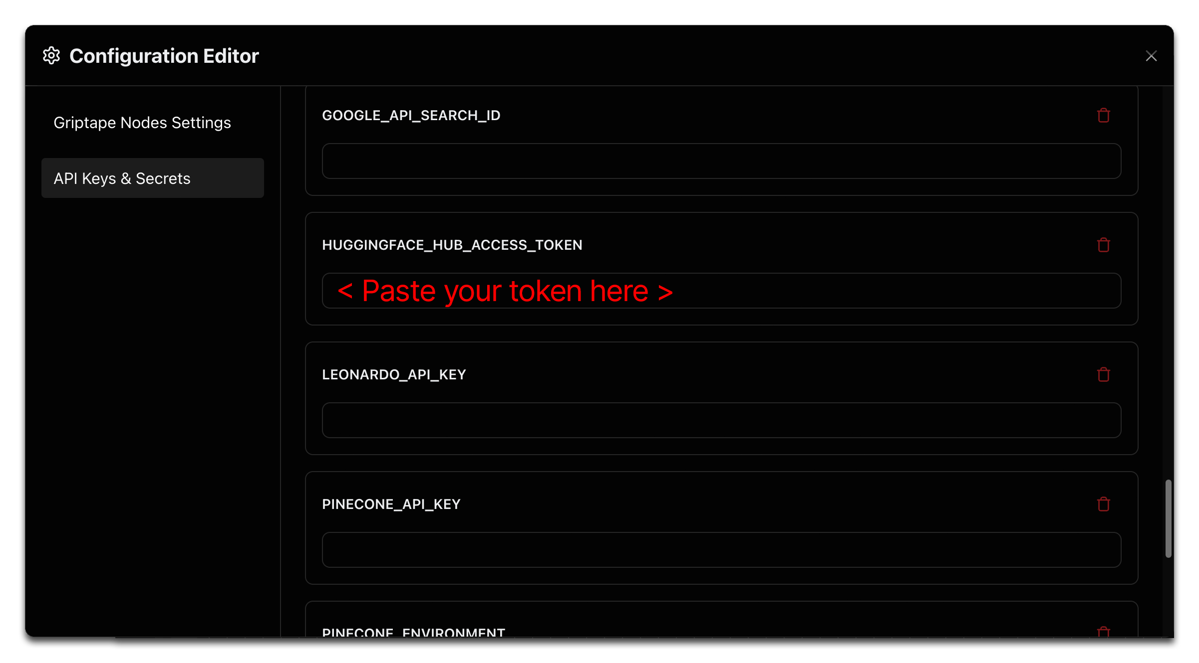 Token Configuration