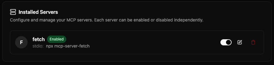 Fetch Server Created
