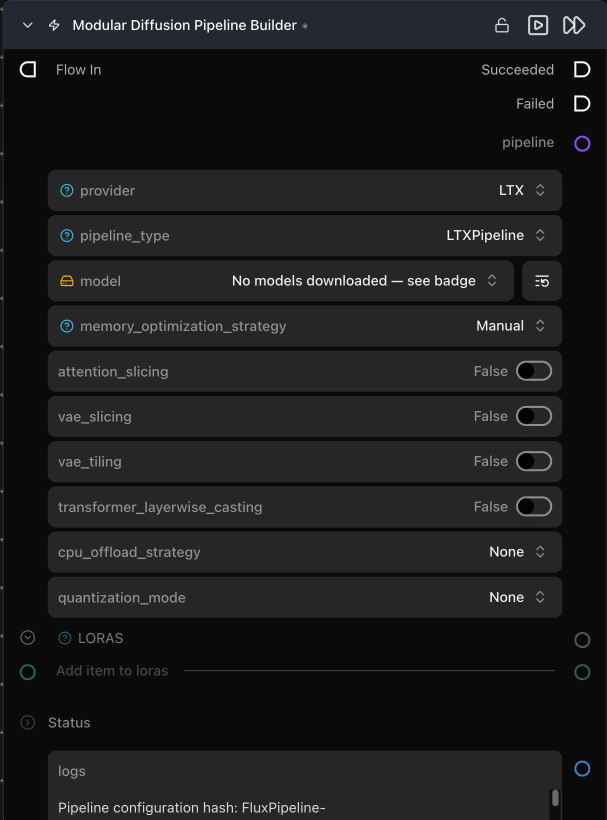 Modular Diffusion Pipeline Builder